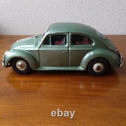 Vintage Tin Toy mini Car Beetle Green Showa Retro