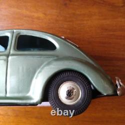 Vintage Tin Toy mini Car Beetle Green Showa Retro