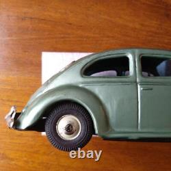 Vintage Tin Toy mini Car Beetle Green Showa Retro