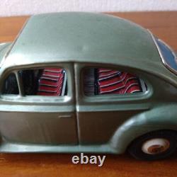 Vintage Tin Toy mini Car Beetle Green Showa Retro