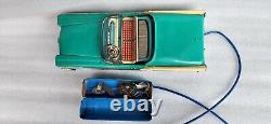 Vintage Tinplate Ford Fairlane 500 Remote Battry Operaed Tin Toy Hood Car Japan