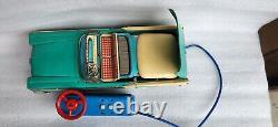 Vintage Tinplate Ford Fairlane 500 Remote Battry Operaed Tin Toy Hood Car Japan