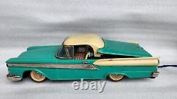 Vintage Tinplate Ford Fairlane 500 Remote Battry Operaed Tin Toy Hood Car Japan