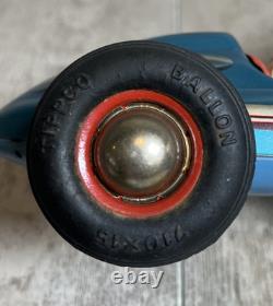 Vintage Tippco Germany Wind Up Racer Race Car #15 With Driver