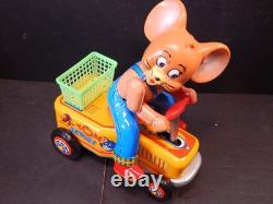 Vintage Tom & Jerry JERRY Hand Car Modern Toys Battery Op Boxed Super Clean 60's