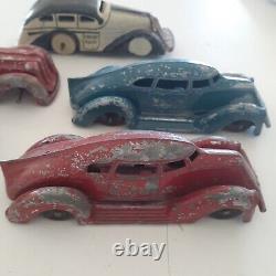 Vintage Tonka Marx toys car tow truck tricky taxi wind-up (5) steel metal LOT