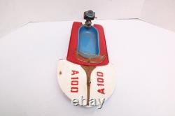 Vintage Toy ATWOOD SPEEDSTER TEATHER RACING BOAT withATWOOD OUTBOARD MOTOR not car