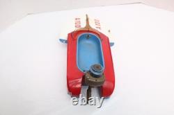Vintage Toy ATWOOD SPEEDSTER TEATHER RACING BOAT withATWOOD OUTBOARD MOTOR not car