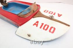 Vintage Toy ATWOOD SPEEDSTER TEATHER RACING BOAT withATWOOD OUTBOARD MOTOR not car