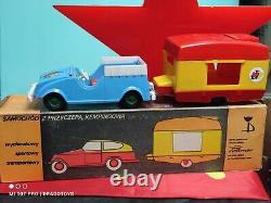 Vintage Toy Car Caravan Model S. I. Polimer Poland''ldb 9482'' Zabawki In Box