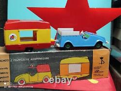 Vintage Toy Car Caravan Model S. I. Polimer Poland''ldb 9482'' Zabawki In Box