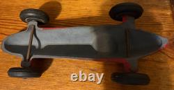 Vintage Toy Car Cast Race with Rubber Tire No. 8 Indy Racer 10-1/2 Long