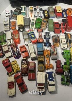 Vintage Toy Car Lot Of 92 With case Various Brands And Conditions See Description