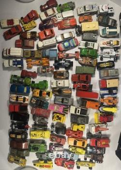 Vintage Toy Car Lot Of 92 With case Various Brands And Conditions See Description