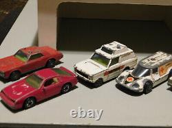 Vintage Toy Car Lot X 13 Cars Plus Toy Wooden Garage Corgi Army Tank Look