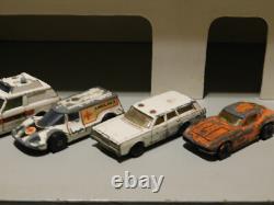 Vintage Toy Car Lot X 13 Cars Plus Toy Wooden Garage Corgi Army Tank Look