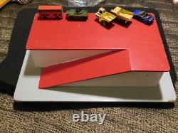 Vintage Toy Car Lot X 13 Cars Plus Toy Wooden Garage Corgi Army Tank Look