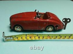 Vintage Toy Car Sedan Wind Up Soviet Russia Ussr Cccp Metal Key Leningradski