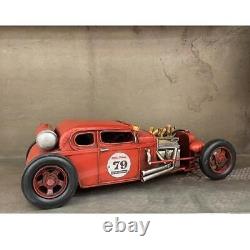 Vintage Toy Car Sports Car Red Hot Rod 79 Brand New X'mas From Japan