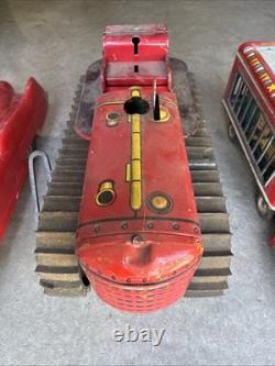 Vintage Toy Car Truck Bulldozer Lot Metal Plastic Sparks Wind Up Circus Mar