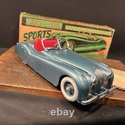 Vintage Toy Marx USA Fix All Sport Car Blue Jaguar XK-120 Convertible w Box