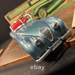 Vintage Toy Marx USA Fix All Sport Car Blue Jaguar XK-120 Convertible w Box