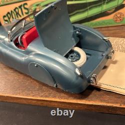 Vintage Toy Marx USA Fix All Sport Car Blue Jaguar XK-120 Convertible w Box