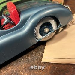 Vintage Toy Marx USA Fix All Sport Car Blue Jaguar XK-120 Convertible w Box