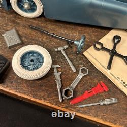 Vintage Toy Marx USA Fix All Sport Car Blue Jaguar XK-120 Convertible w Box