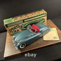 Vintage Toy Marx USA Fix All Sport Car Blue Jaguar XK-120 Convertible w Box