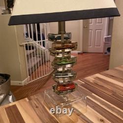 Vintage Toy Matchbox Hot Wheels Size Cars in Acrylic Cubes Stacked Lamp