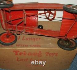 Vintage Triang Tin Plate pedal car Duke Motor Merton Lines brothers original Box