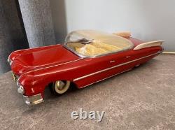 Vintage USSR Soviet Red Cadillac Eldorad Car USSR Rare Toy Battery Op RC