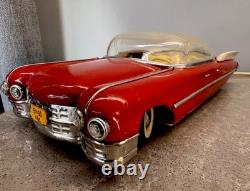 Vintage USSR Soviet Red Cadillac Eldorad Car USSR Rare Toy Battery Op RC