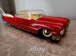 Vintage USSR Soviet Red Cadillac Eldorad Car USSR Rare Toy Battery Op RC
