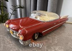 Vintage USSR Soviet Red Cadillac Eldorad Car USSR Rare Toy Battery Op RC