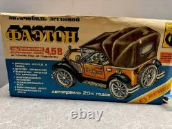 Vintage USSR Tin Toy Phaeton Car Soviet Big Model Toy Car Battery Operated