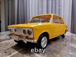 Vintage Ussr Large 17.5'' (45 Cm) Two Plastic Vaz Lada Car Toys Models