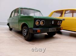 Vintage Ussr Large 17.5'' (45 Cm) Two Plastic Vaz Lada Car Toys Models