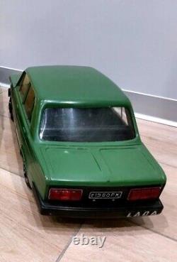 Vintage Ussr Large 17.5'' (45 Cm) Two Plastic Vaz Lada Car Toys Models