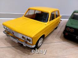 Vintage Ussr Large 17.5'' (45 Cm) Two Plastic Vaz Lada Car Toys Models