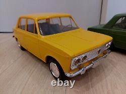 Vintage Ussr Large 17.5'' (45 Cm) Two Plastic Vaz Lada Car Toys Models