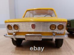 Vintage Ussr Large 17.5'' (45 Cm) Two Plastic Vaz Lada Car Toys Models
