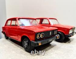Vintage Ussr Soviet Large 17.5'' (45 Cm) Two Plastic Vaz Lada Car Toys Models