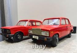 Vintage Ussr Soviet Large 17.5'' (45 Cm) Two Plastic Vaz Lada Car Toys Models
