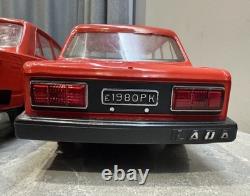 Vintage Ussr Soviet Large 17.5'' (45 Cm) Two Plastic Vaz Lada Car Toys Models