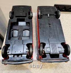 Vintage Ussr Soviet Large 17.5'' (45 Cm) Two Plastic Vaz Lada Car Toys Models
