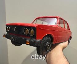 Vintage Ussr Soviet Large 17.5'' (45 Cm) Two Plastic Vaz Lada Car Toys Models