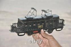Vintage Wind Up 500 Black Litho Tram / Cable Car Tin Toy, Japan