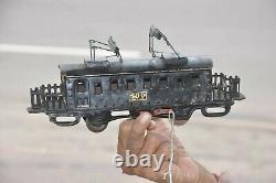 Vintage Wind Up 500 Black Litho Tram / Cable Car Tin Toy, Japan